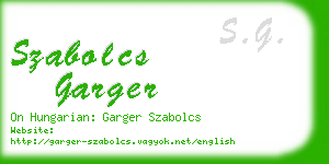 szabolcs garger business card